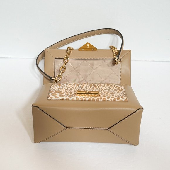 Michael Kors CECE Medium Pocket Shoulder Crossbody Bag Camel Multi - Picture 8 of 10